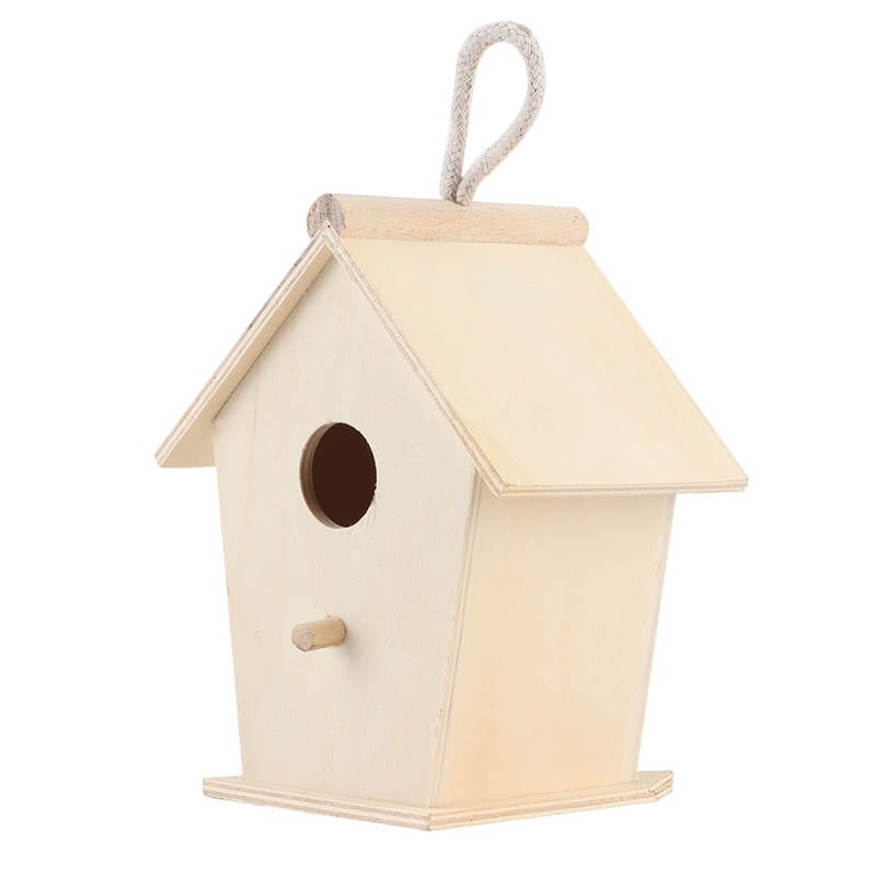Maison d'oiseau en bois Haofy, petite mangeoire de maison d'oiseau douce et  douce, pour les jardins d'intérieur à la maison en plein air 